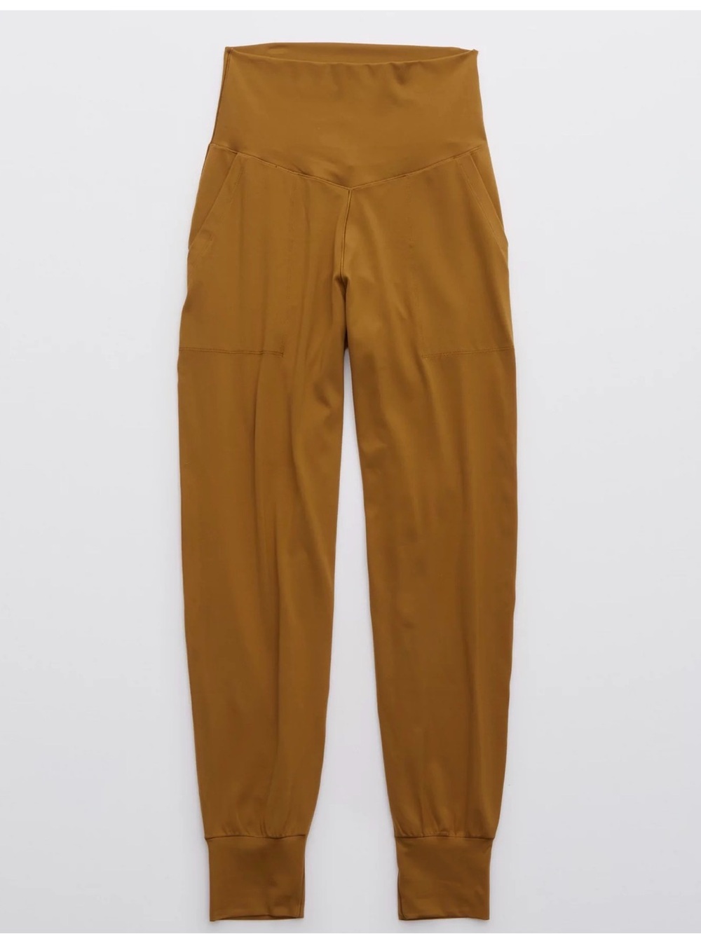 High-Waist Jogger Leggings in beige lightweight athleisure athletic‎ comfy cozy